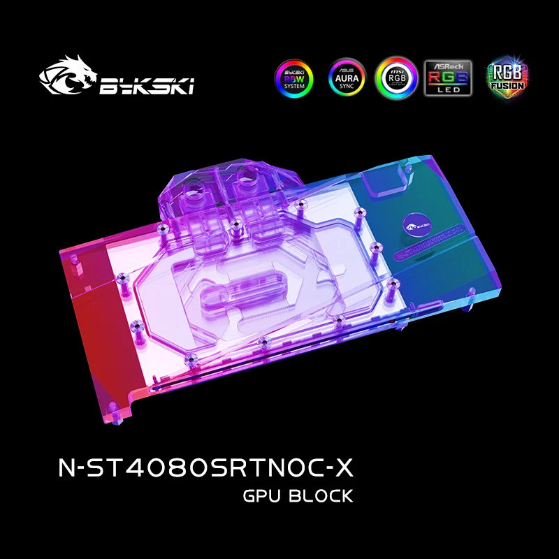 Rtx 4080 Super 16Gb - Блок водяного охлаждения Bykski N-ST4080SRTNOC-X для
