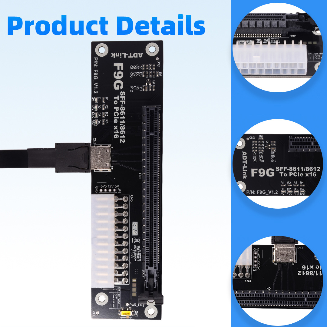 OCuLink SFF-8611/8612 на PCIe  – обзор и цена Oculink Egpu Dock Graphics Card